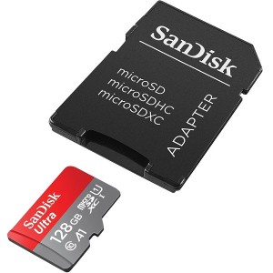 Cartão De Memoria Sandisk Ultra microSDXC 128gb 100mb/s com Adaptador